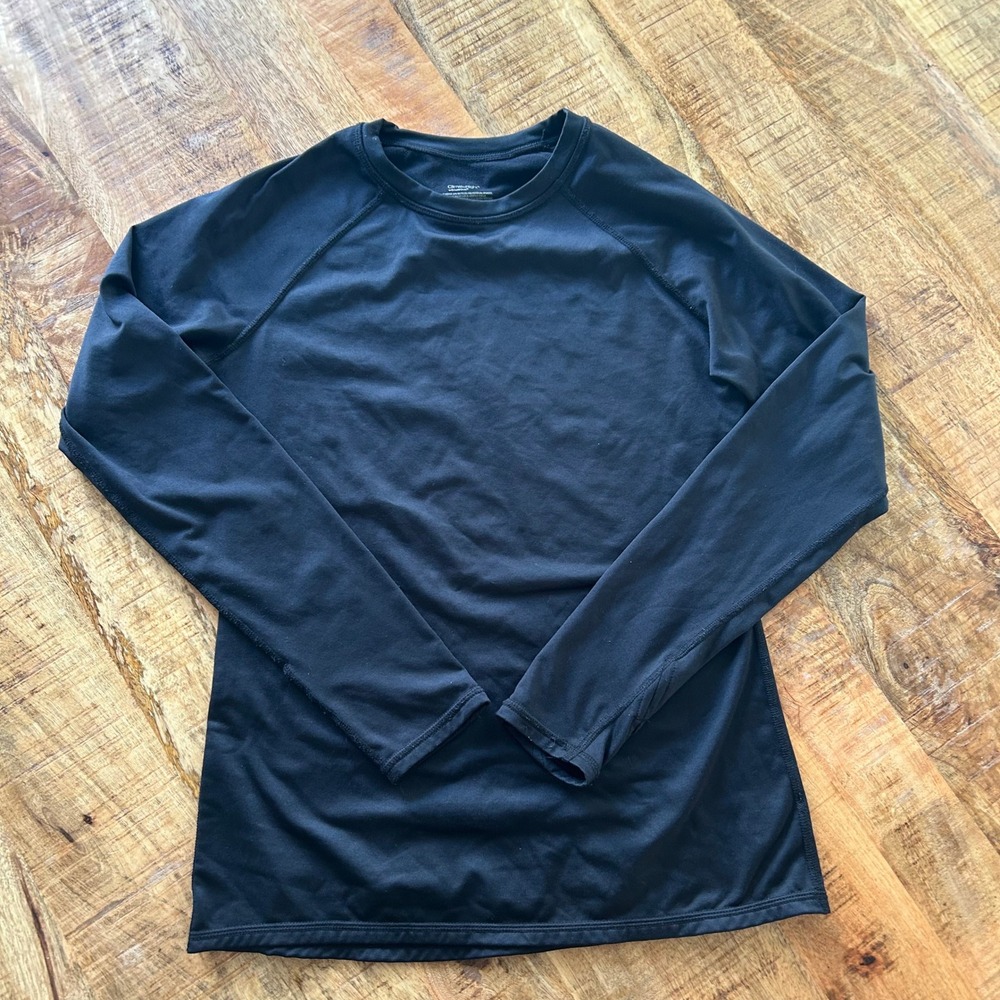 ClimateRight by Cuddl Duds Womens Small Black Thermal Base Layer Top Thumbholes